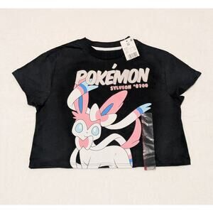 Cute Black Pokemon Women's Crop Top Size XS